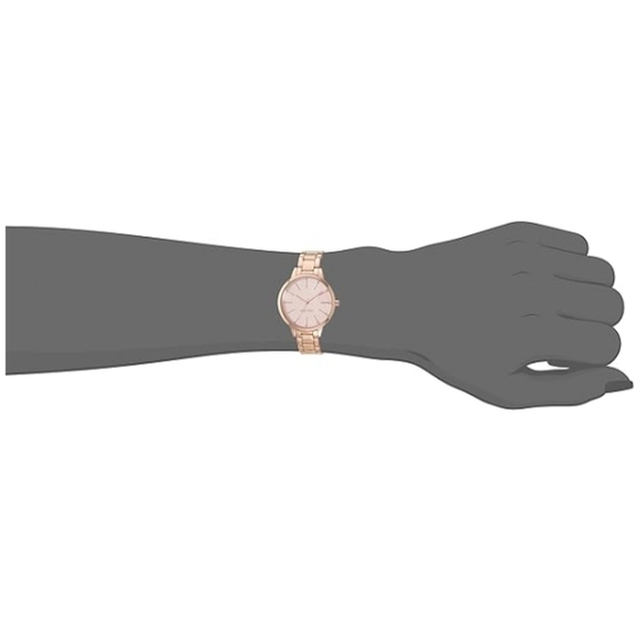 Women\'s Crystal Accented Bracelet Watch Pink /Rose Gold